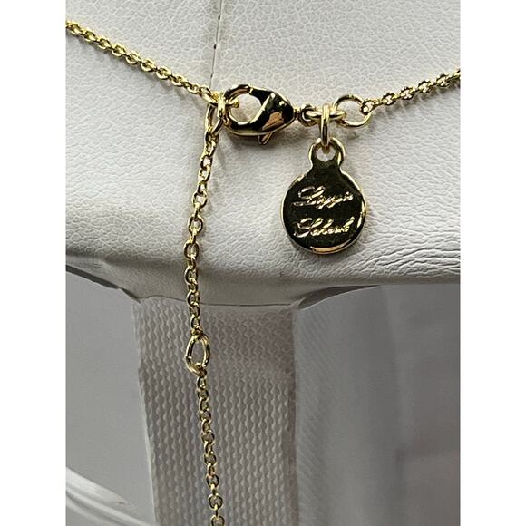 Lizzie Scheck Jewelry 14K Shiny Gold Plated Feather Pendant Chain Necklace - Picture 8 of 10